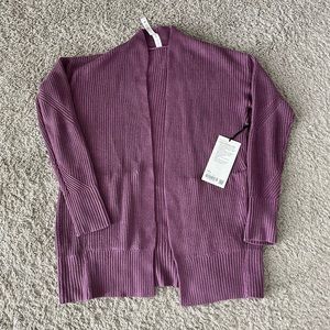 NWT lululemon cashlu sweater wrap xs/s vintage plum